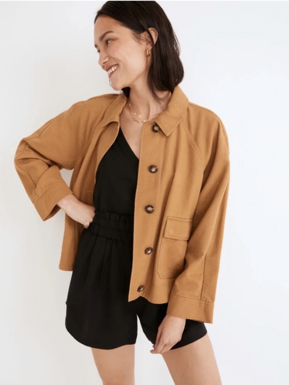 Madewell Light Utility Jacket Tan Size Large